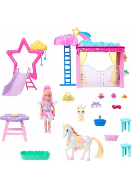 HNT67 Barbie A Touch Of Magic Chelsea ve Pegasus Oyun Seti