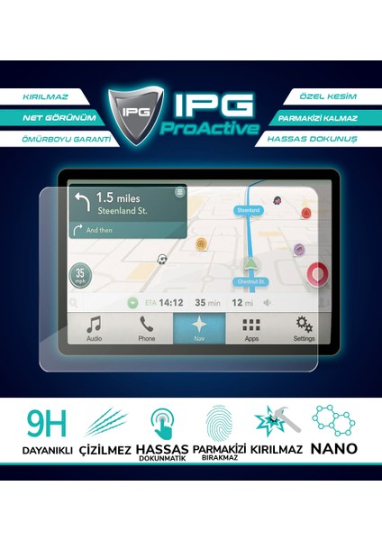Tesla 2025 Model Y Juniper - 2024 Model 3 15.4" Navigasyon Ipg Proactive 9h Nano Ekran Koruyucu