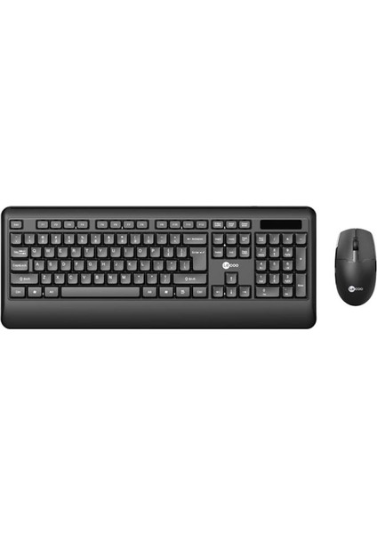 Lenovo Lecoo KW202 Kablosuz Q Trk Optic Mouse Siyah Standart Klavye - Mouse Set