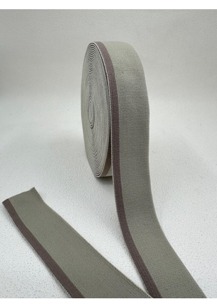 3 cm Çizgili Lastik-5 Metre (Kahve-A.yeşil)