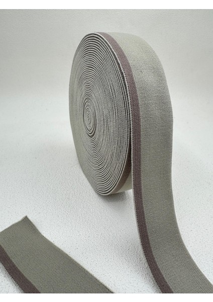 3 cm Çizgili Lastik-5 Metre (Kahve-A.yeşil)