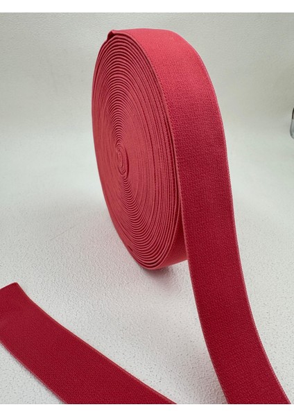 2 cm Düz Dokuma Lastik-5 Metre (Pembe)