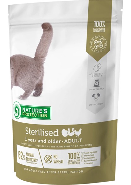Nature's Protection Sterilised Kümes Hayvanlı Kısır Yetişkin Kedi Maması 400 Gr