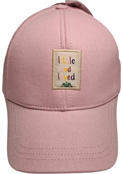 Kitti 4-8 Yaş Kız Çocuk Pudra Renk Baskı Figürlü Yazlık Şapka modelleri