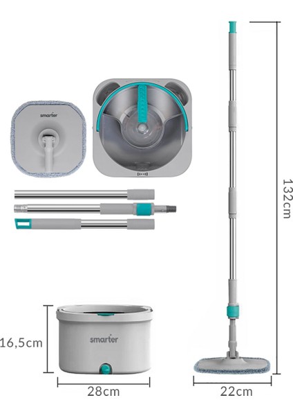 Aqua Master ve Üçgen Aparat Temiz & Kirli Suyu Ayırma Temizlik Seti Mop Paspas Cam Sileceği fırsatları