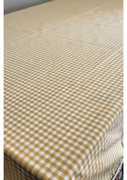 Sarı Pötikareli Masa ÖRTÜSÜ120X150 Dertsiz Leke Tutmaz