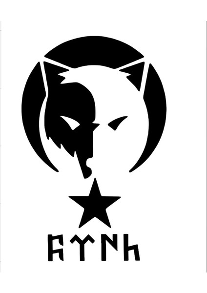Türk,bozkurt,arma Sticker.10×15.5 cm
