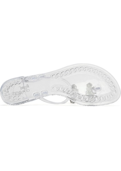 Kadın Şeffaf Jelly Arkadan Tokalı Taşlı Sandalet 25SFE4928PV fırsatları