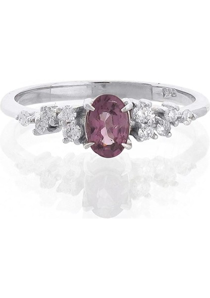 Oval Spinel Pırlanta Tektaş Yüzük