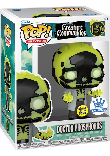 Pop! Dc Comics Creature Commandos - Dr. Phosphorus (Glow) #1480 modelleri