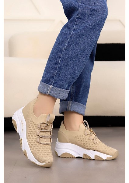 Dnr 511 Taşlı Bağcıklı Triko Spor Ayakkabı fiyatları