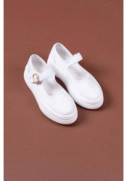 Keten Toka Detaylı Lastikli Hafif Taban Kadın Babet Ayakkabı fiyatları