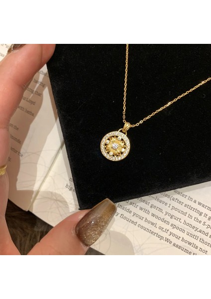 Ahtapot Pusula Titanyum Çelik Kararmaz Zincir Takı (Yurt Dışından)