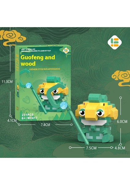 Na Tcha Simmered C Karikatür Bebek Blok Oyuncaklar Çocuk Montajlı Hediye Süsler (Yurt Dışından)