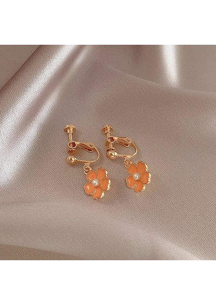 Kulak Deliksiz Duygu Kulak Klipsleri Niş Tasarım Küpeler Fransız Vintage Inci Küpeler (Yurt Dışından)