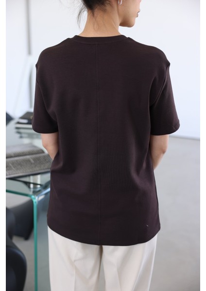 Önden Dikişli Bisiklet Yaka Tshirt