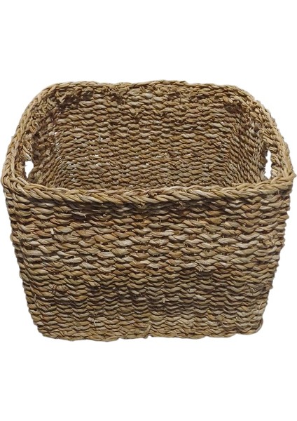 Hasır Dikdörtgen Örgülü Çok Amaçlı Düzenleyici Sepet 25X25X19 cm 13023 fiyatları