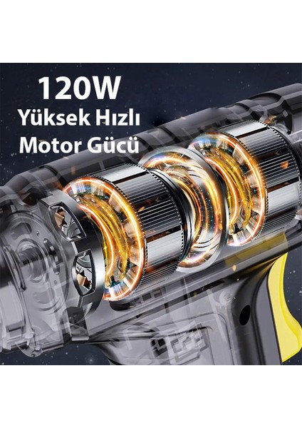 120W Kablosuz Basinç Göstergeli Mini Hava Popmpasi KOMPRESÖRST-5007C