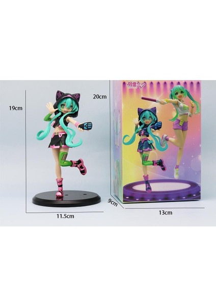 Anime Hatsune Miku El Modeli Ikincil Masaüstü Araba Süsleri (Yurt Dışından)