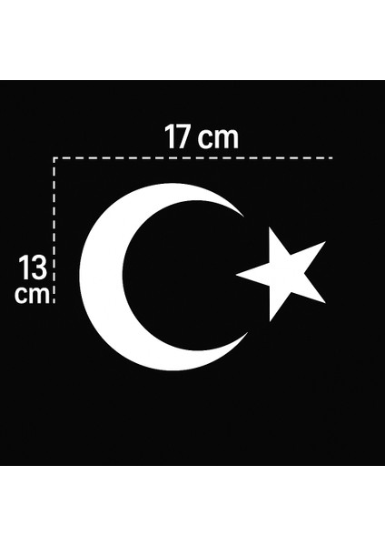Türk Bayrağı Oto Sticker Beyaz 17X13 cm fiyatları
