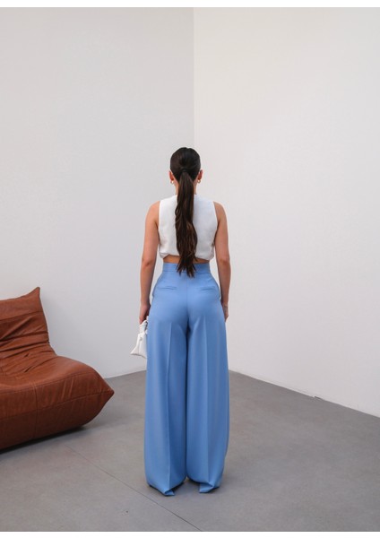 Kadın Düğme Detaylı Palazzo Pantolon fiyatları