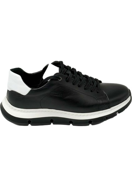 Classwood 01209 Erkek Deri Spor Ayakkabı Siyah