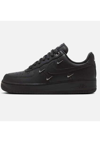 Air Force 1 '07 Lx ''metallic Swooshes'' Leather Sneaker Hakiki Deri Kadın Günlük Spor Ayakkabı Siyah fiyatları
