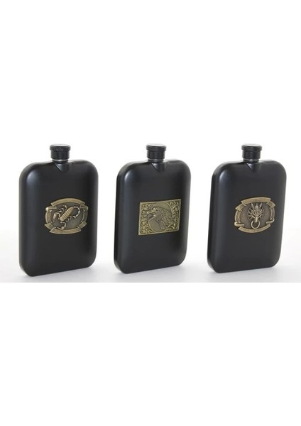 Paslanmaz Çelik Kabartmalı Tekli 6 Oz Matara