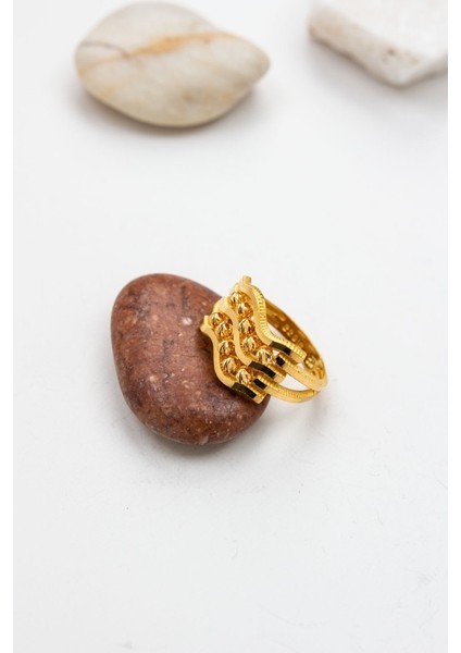 22 Ayar Altın Yüzük Zigzag Dorika Kadın Yüzük LKYZK1548