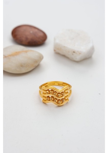 22 Ayar Altın Yüzük Zigzag Dorika Kadın Yüzük LKYZK1548 fiyatları