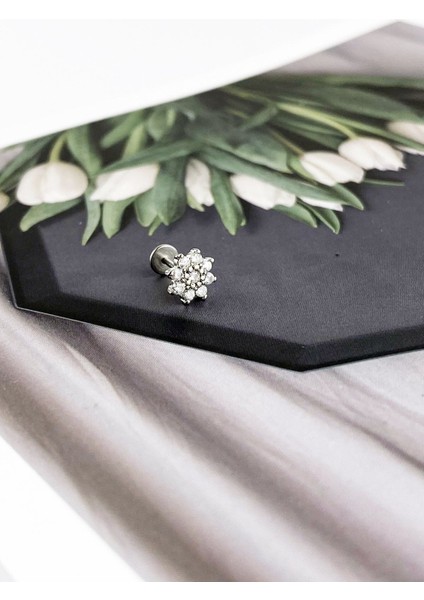 316L Cerrahi Çelik Çiçek Figür Piercing P200 fırsatları