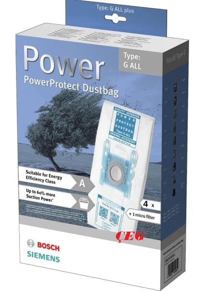 Power Protect VZ41FGALL Elektrikli Süpürge Torbası Çeg