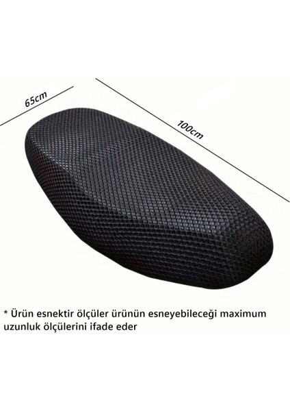 File Sele Kılıfı 3D Scooter Motosiklet Xxl Beden Koltuk Sele Filesi