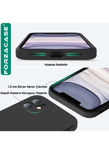 iPhone 13 ile Uyumlu Kamera Korumalı Kartlık Hazneli Silikon Kılıf - FC1040