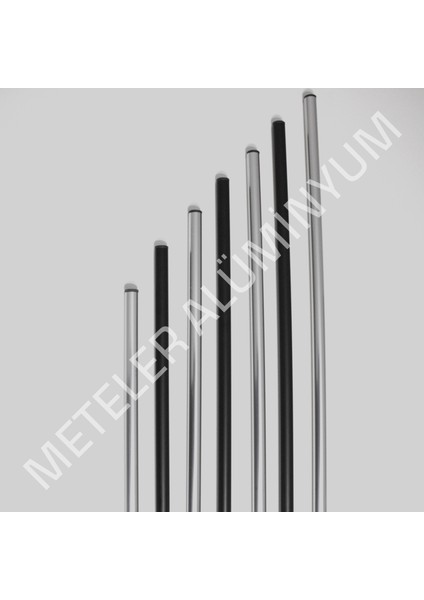 50 cm Gri Eloksallı Alüminyum Metal Oklava
