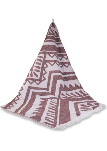 Jakarlı Pamuklu Peştemal 100 x 200 cm (Plaj Havlusu) Mürdüm