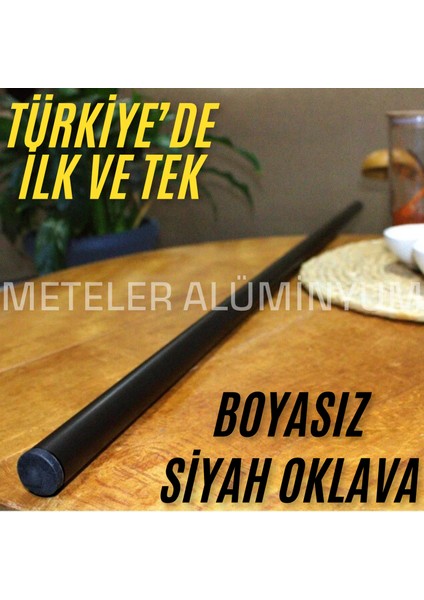 Siyah Alüminyum Oklava 3'lü Set