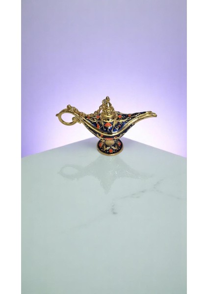 Sedefli Metal Alaaddin Lamba Dekoratif Hediyelik