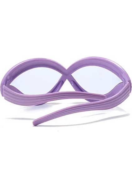 Mor - Şeffaf Cam Tarian Vintage & Retro Güneş Gözlüğü modelleri
