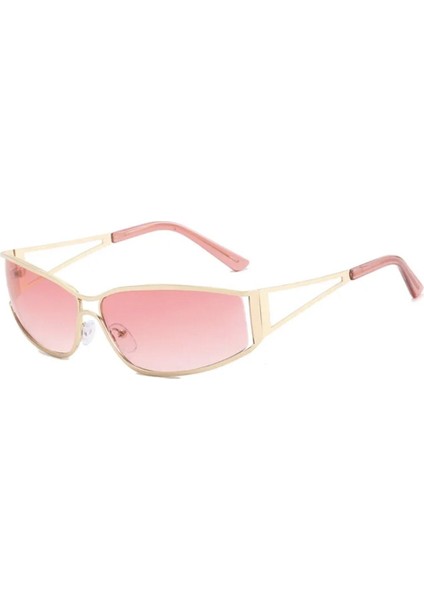 Yuna Pembe Vintage Retro Güneş Gözlüğü