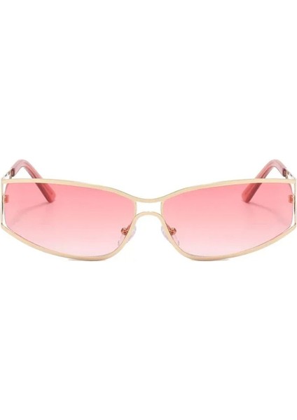 Yuna Pembe Vintage Retro Güneş Gözlüğü