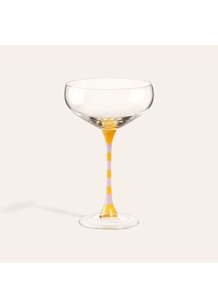 Loess Cam Kadeh 270 Ml Sarı - Lila