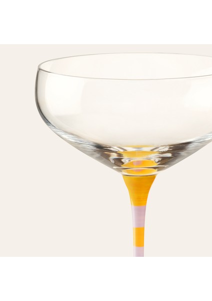 Loess Cam Kadeh 270 Ml Sarı - Lila