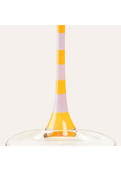 Loess Cam Kadeh 270 Ml Sarı - Lila