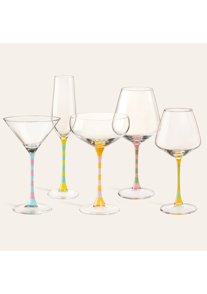 Loess Cam Kadeh 270 Ml Sarı - Lila