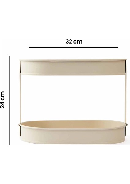 2 Katlı Çok Amaçlı Pratik Organizer - Bej
