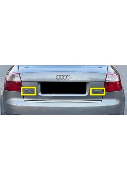 Audi Uyumlu A4 ve 1.8t Bagaj Yazısı Seti 2'li Paket 3m 3D Abs