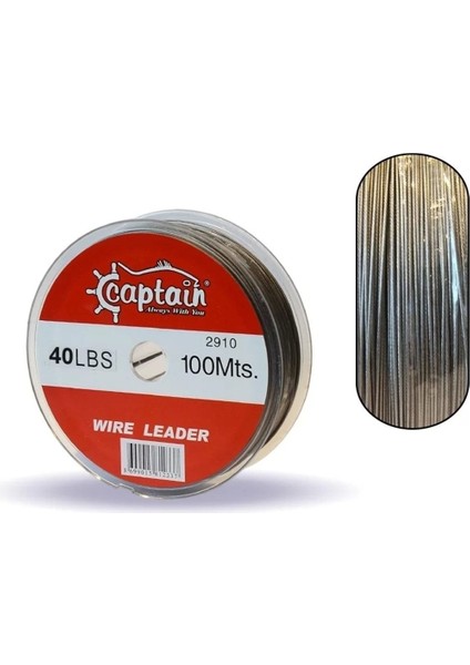 2910 Çelik Tel 100MT 40LBS Steel Wire Leader