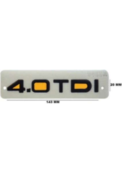 4.0 Tdı Siyah Bagaj Yazısı 3A 3D 3ABS