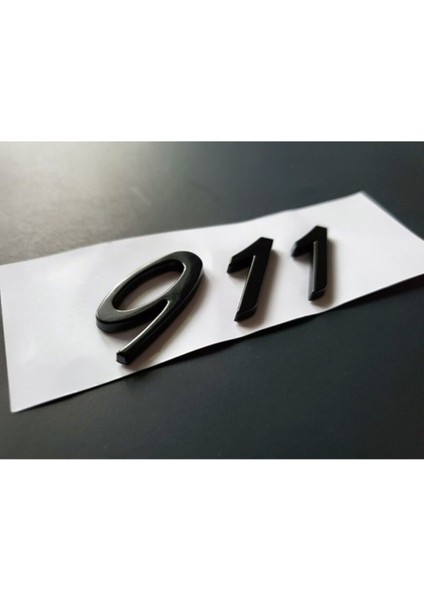 Porsche Uyumlu 911 Gloss Black Bagaj Yazısı